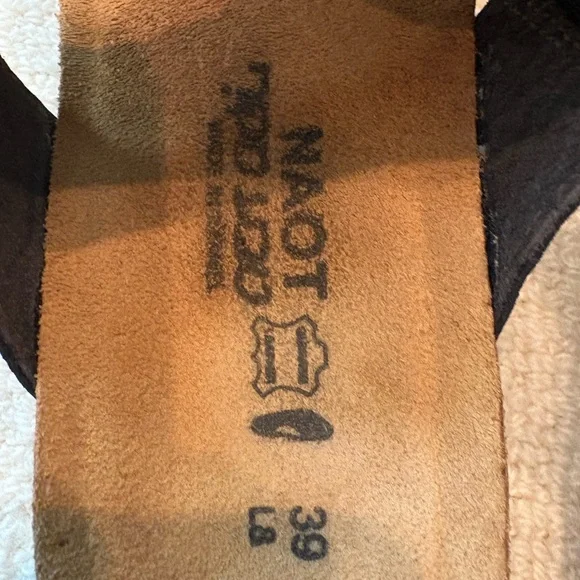 Naot Black Sandals with Silver Chain Detail - Picture 5 of 5